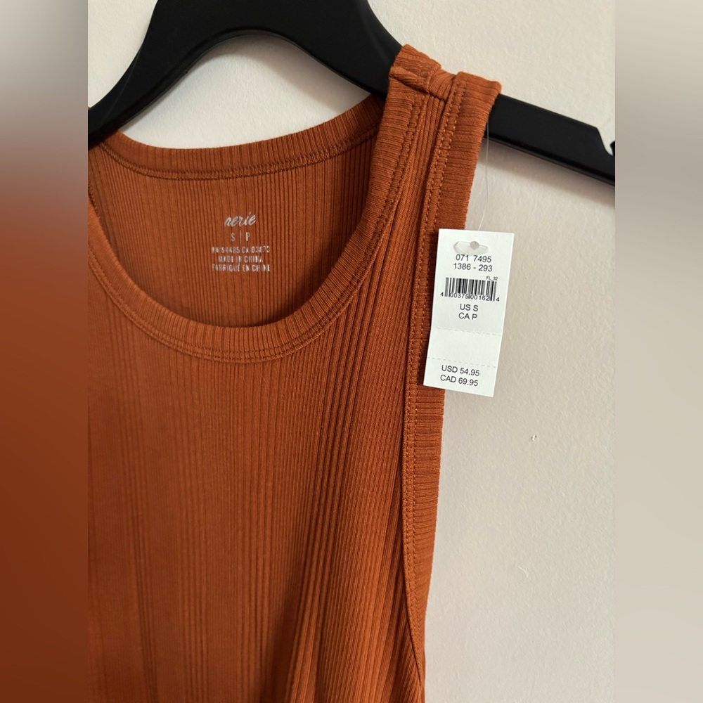 NWT Aerie Ruched Rib Midi Dress small - Picture 6 of 7